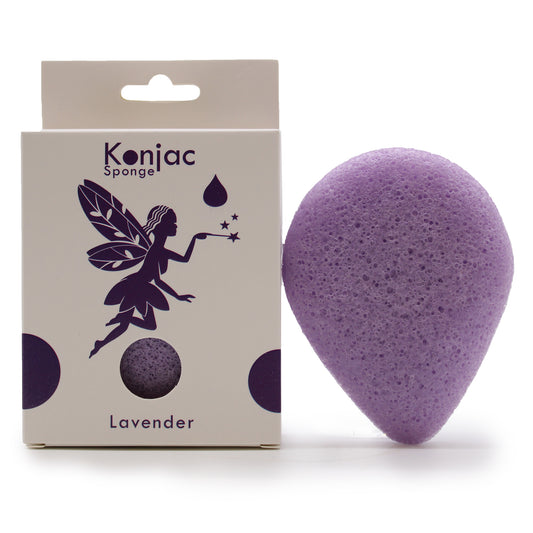 Esponja Konjac en forma de lágrima - Lavanda - Calmante