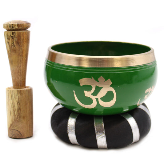 Tree of Life Singing Bowl Set- Green 10.7cm