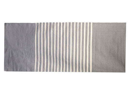 Alfombra india de algodón - 70x170cm - Gris