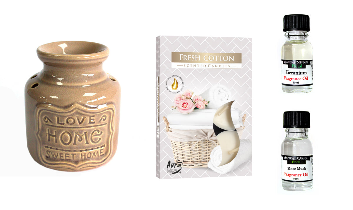 "Home" Oil Burner and Fragrance Oils Kit