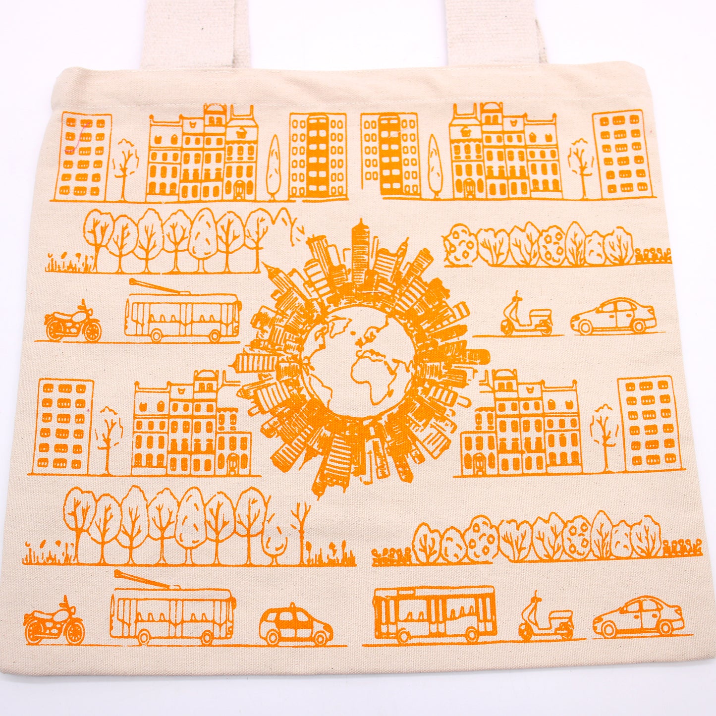 Bolsa de compras grande de algodón - 38x42cm - City Life - 10oz