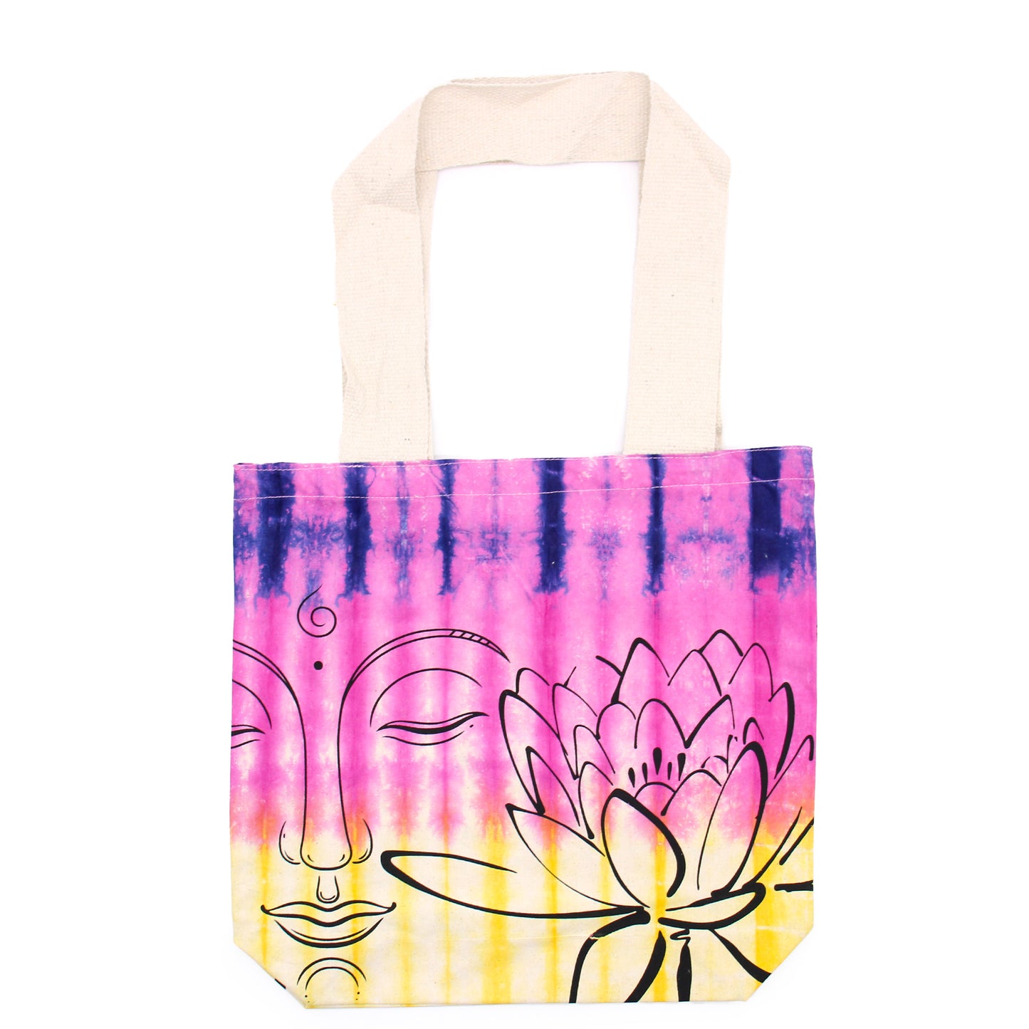 Bolsa de Algodón Tye-Dye (6oz) - 38x42x12cm - Lotus Buddha - Multi Col - Mango Natural