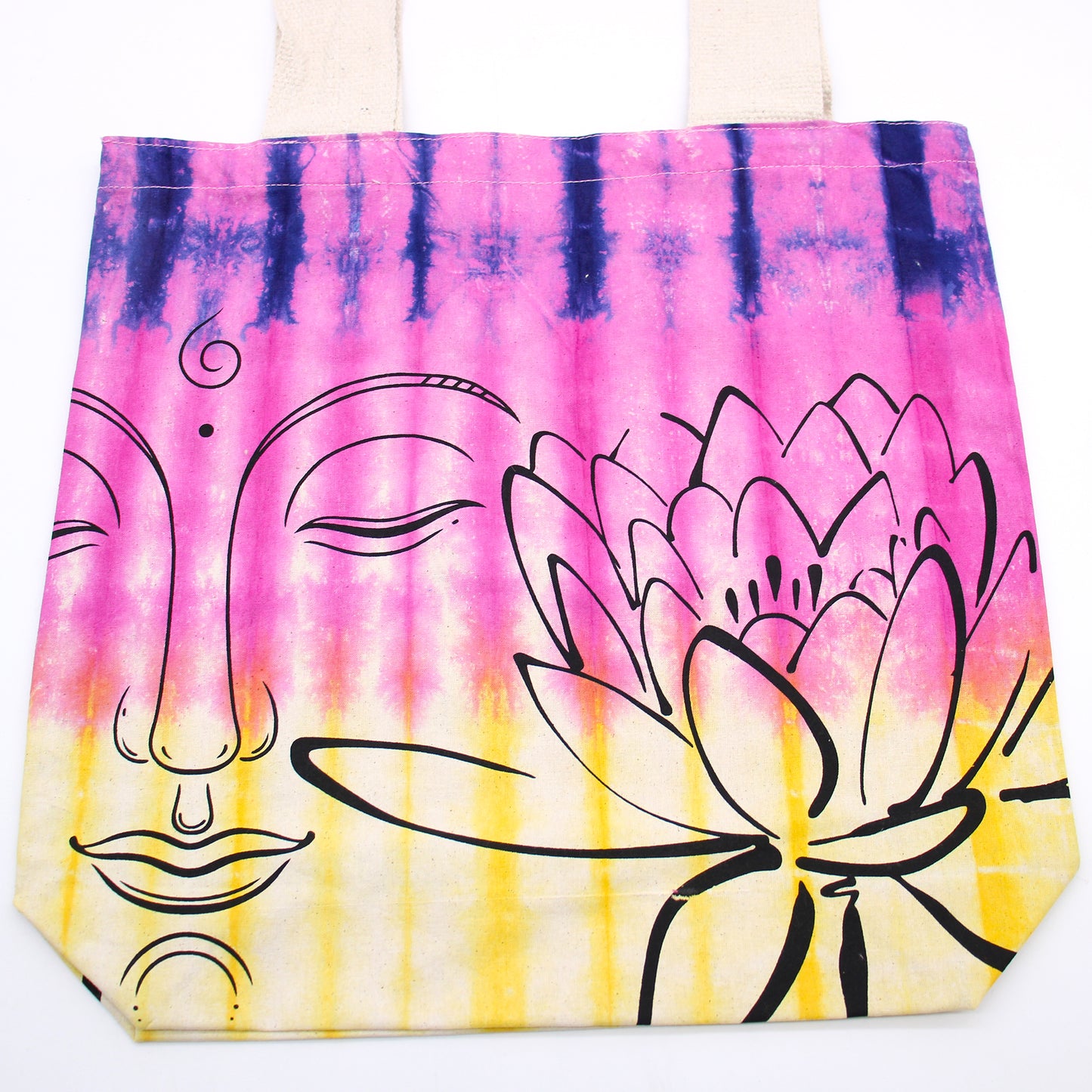 Bolsa de Algodón Tye-Dye (6oz) - 38x42x12cm - Lotus Buddha - Multi Col - Mango Natural