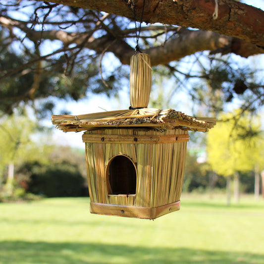 Small Square Seagrass Bird Box 18x13cm