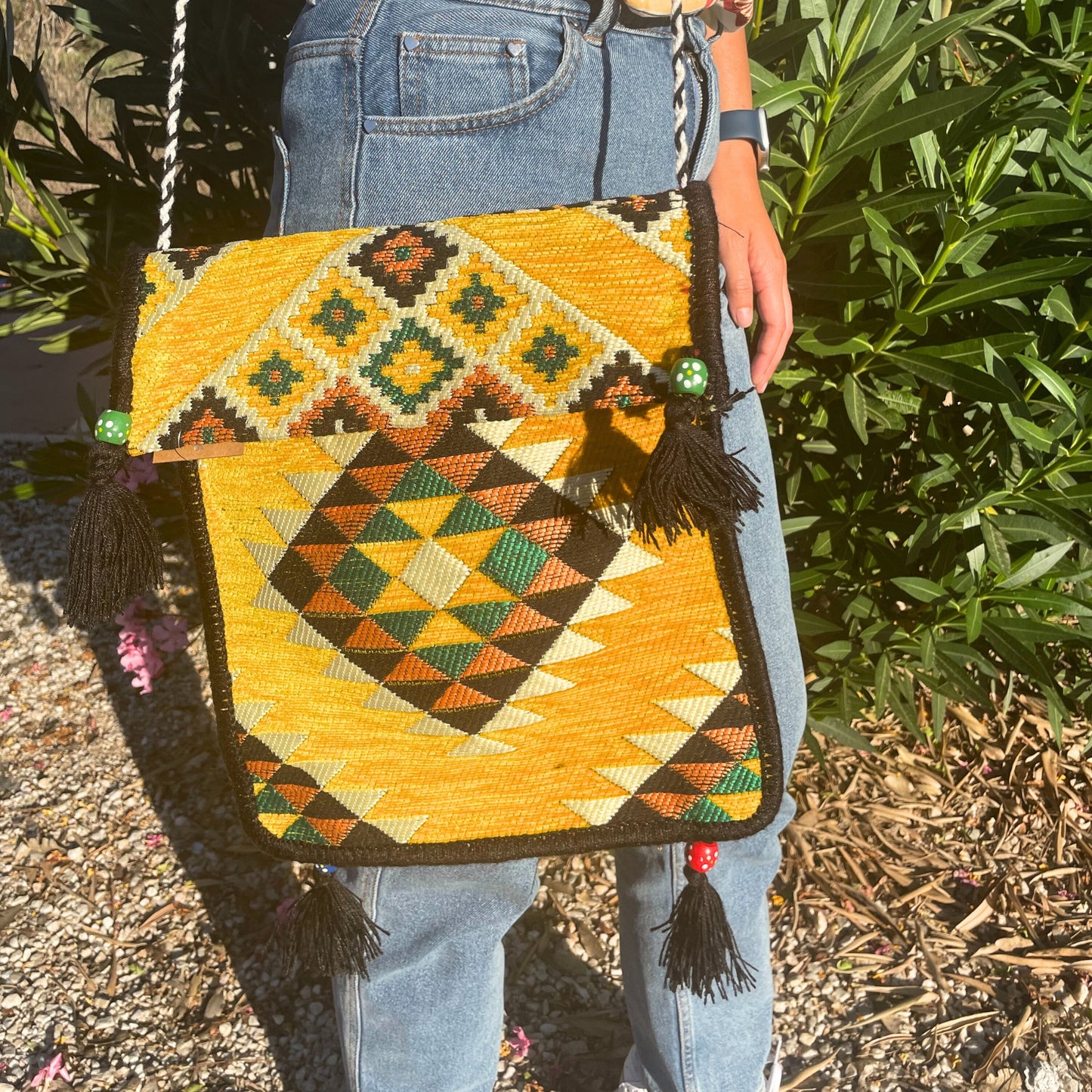 Bolso Festival Mensajero Kilim Amarillo