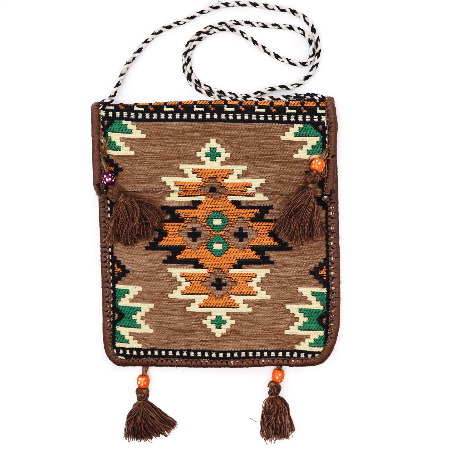 Bolso de festival Biege Kilim Messenger