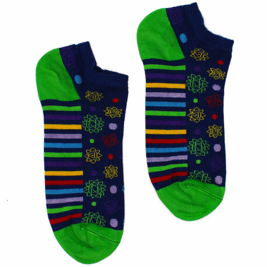 M/L Hop Hare Bamboo Socks Low (7.5-11.5) - 7 Chakra