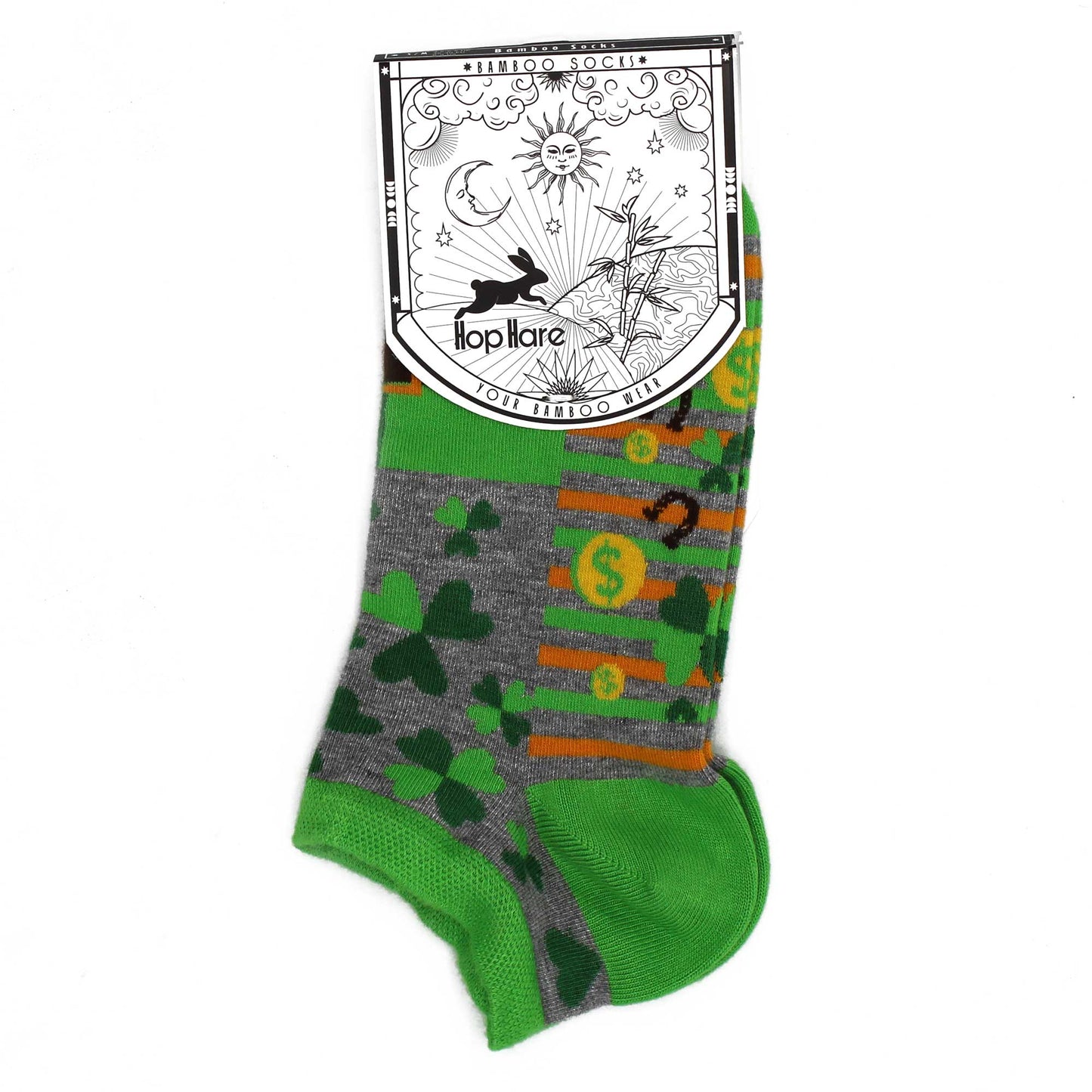 M/L Hop Hare Bamboo Socks Low (7.5-11.5) - Lucky Socks