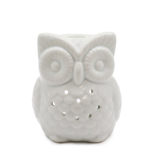 Classic White Oil Burner - Tall Owl