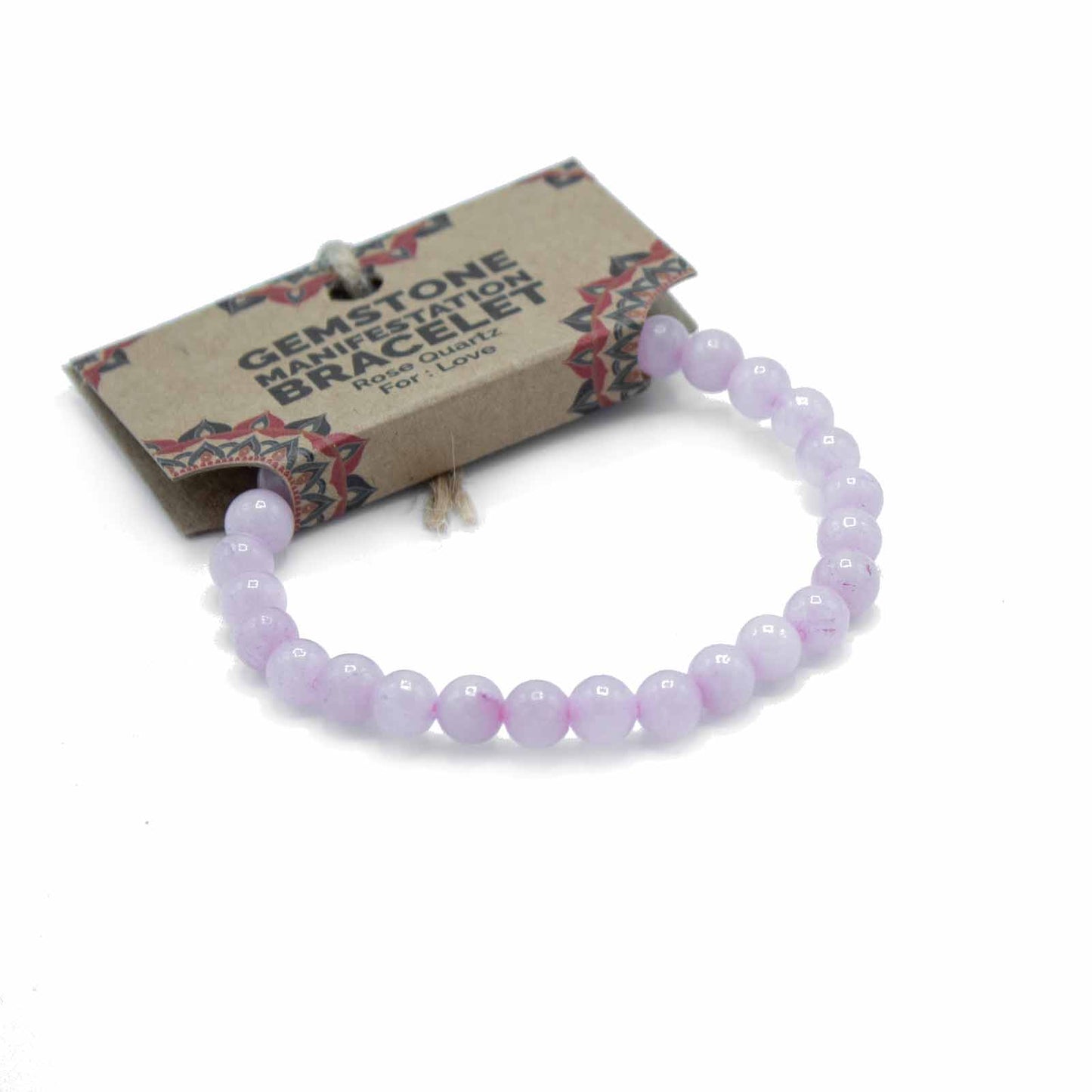 Pulsera Manifestación de Piedras Preciosas - Cuarzo Rosa - Amor