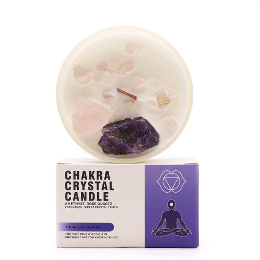 Velas de Cristal de Chakra - Chakra del Tercer Ojo