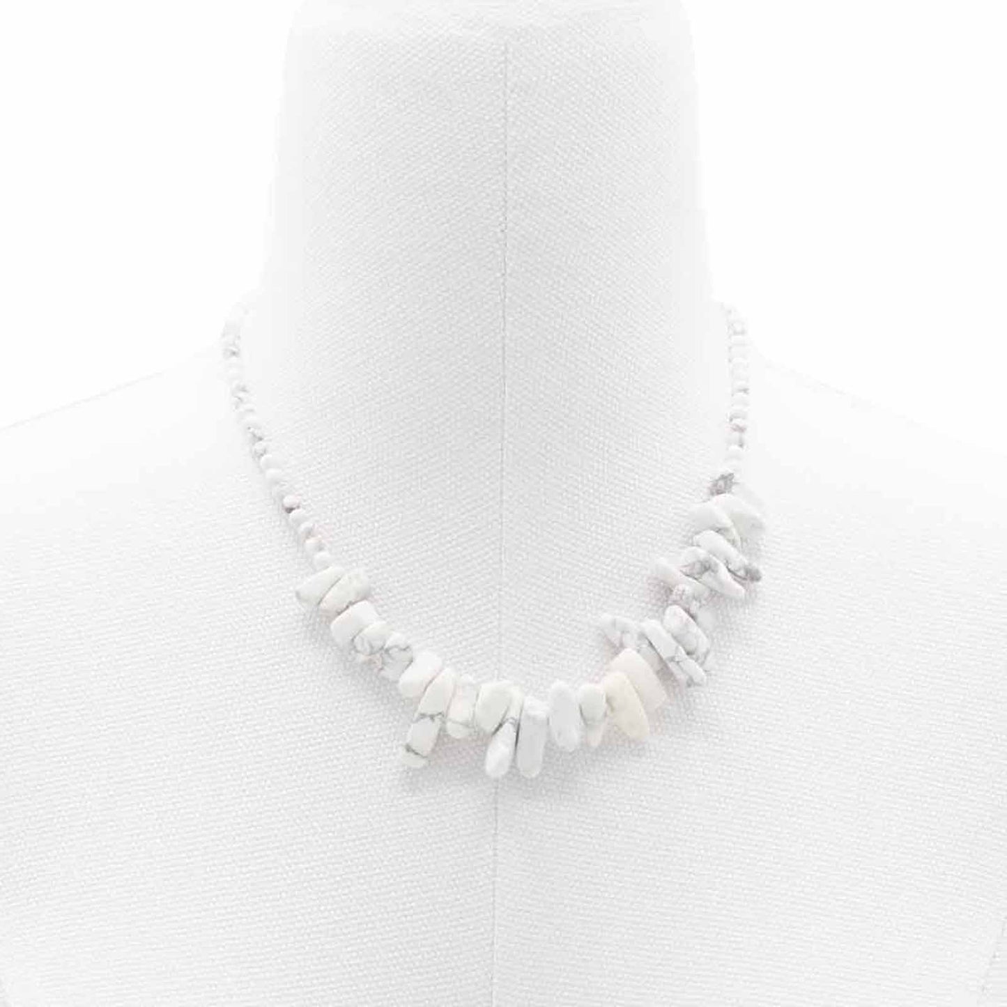 Collar de gemas Longstone - Jaspe blanco