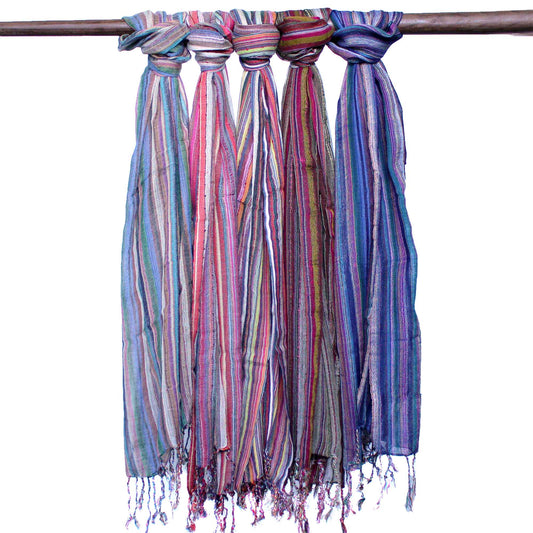 Indian Boho Scarves - 22x72cm - Random Purples