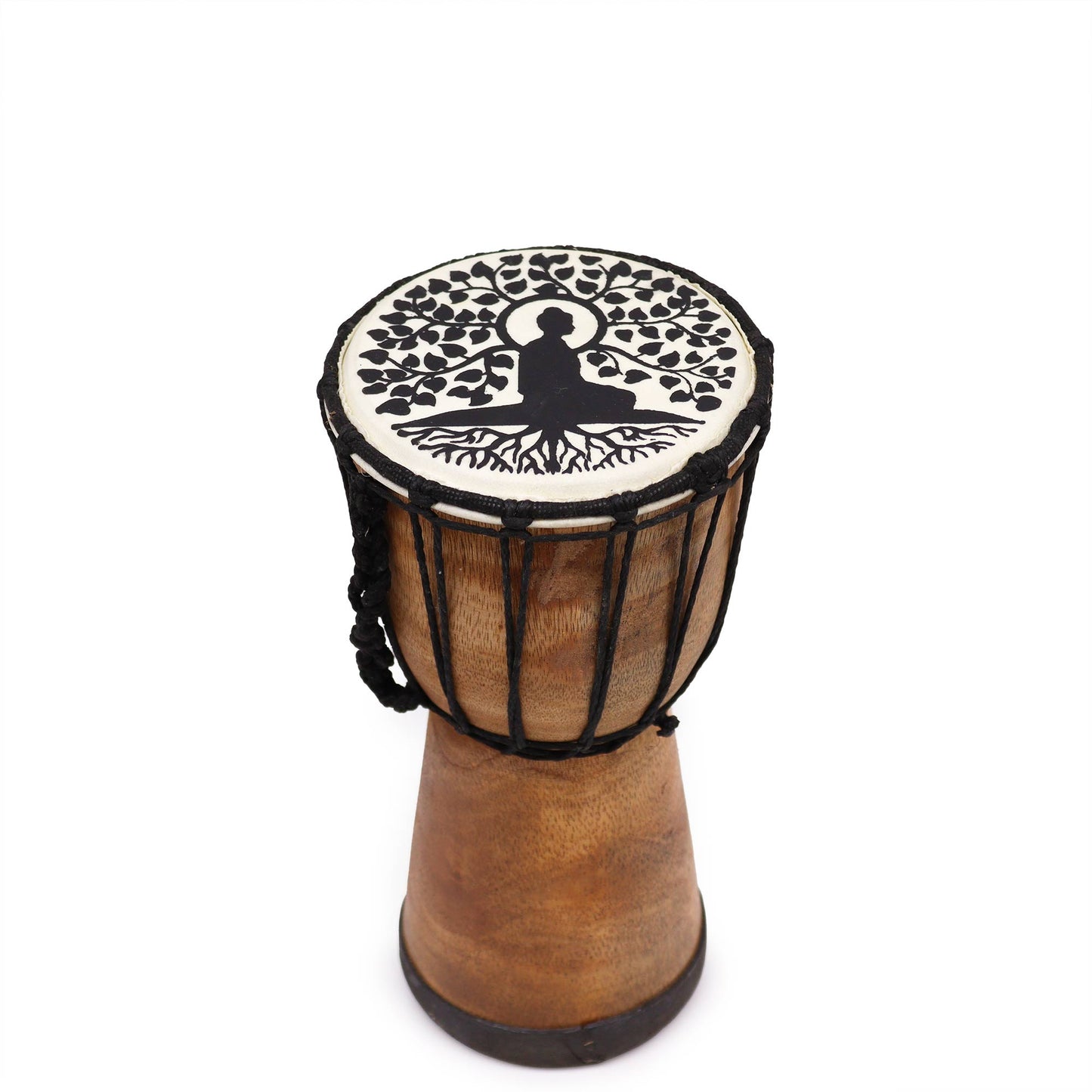 Tambor Djembe con tapa ancha Buddha - 13 cm