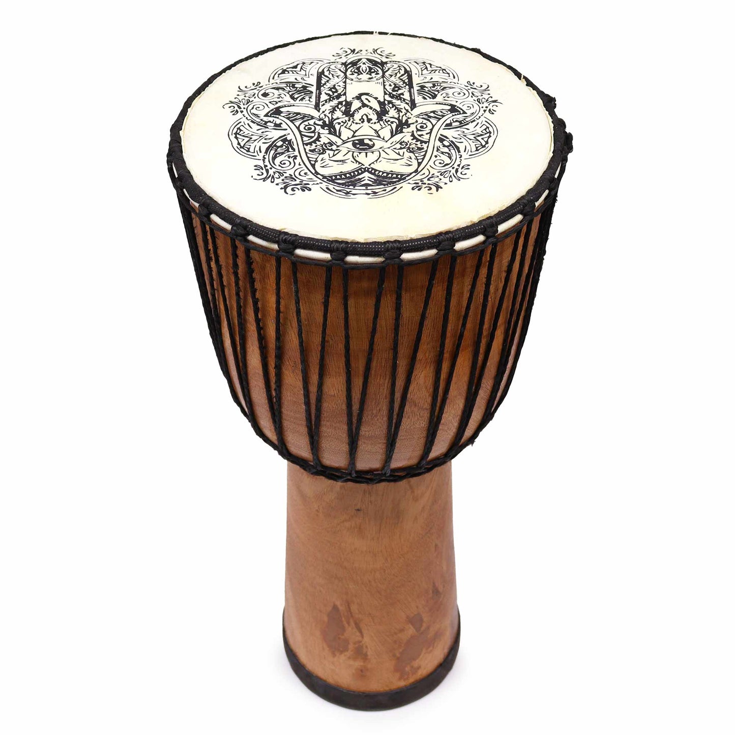 Tambor Djembe Hamsa de tapa ancha - 22 cm