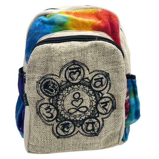 Mochila Mediana Tiedye Cáñamo - 7 Chakras