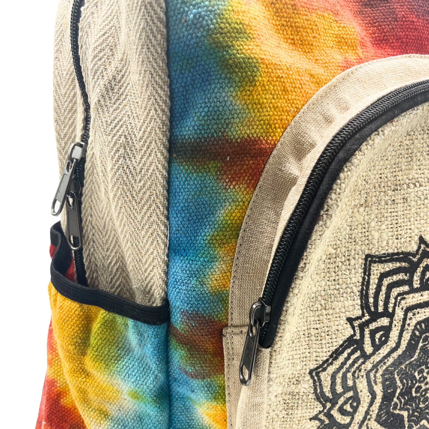 Mochila grande de cáñamo Tiedye - Mandala