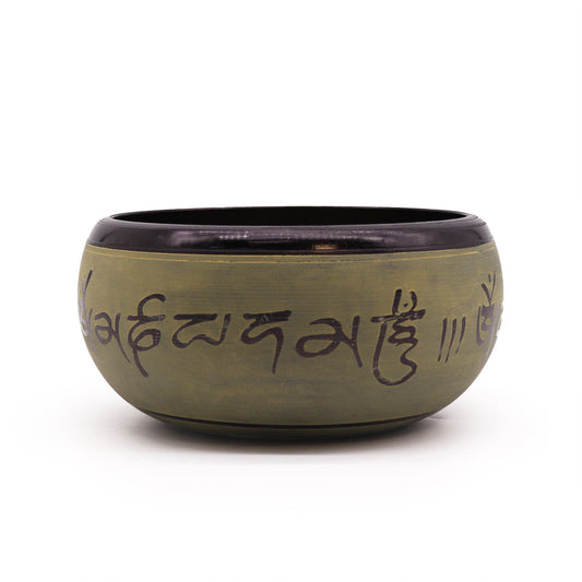 Cuenco tibetano Earth Powder - Mantra Five Buddha - 16cm