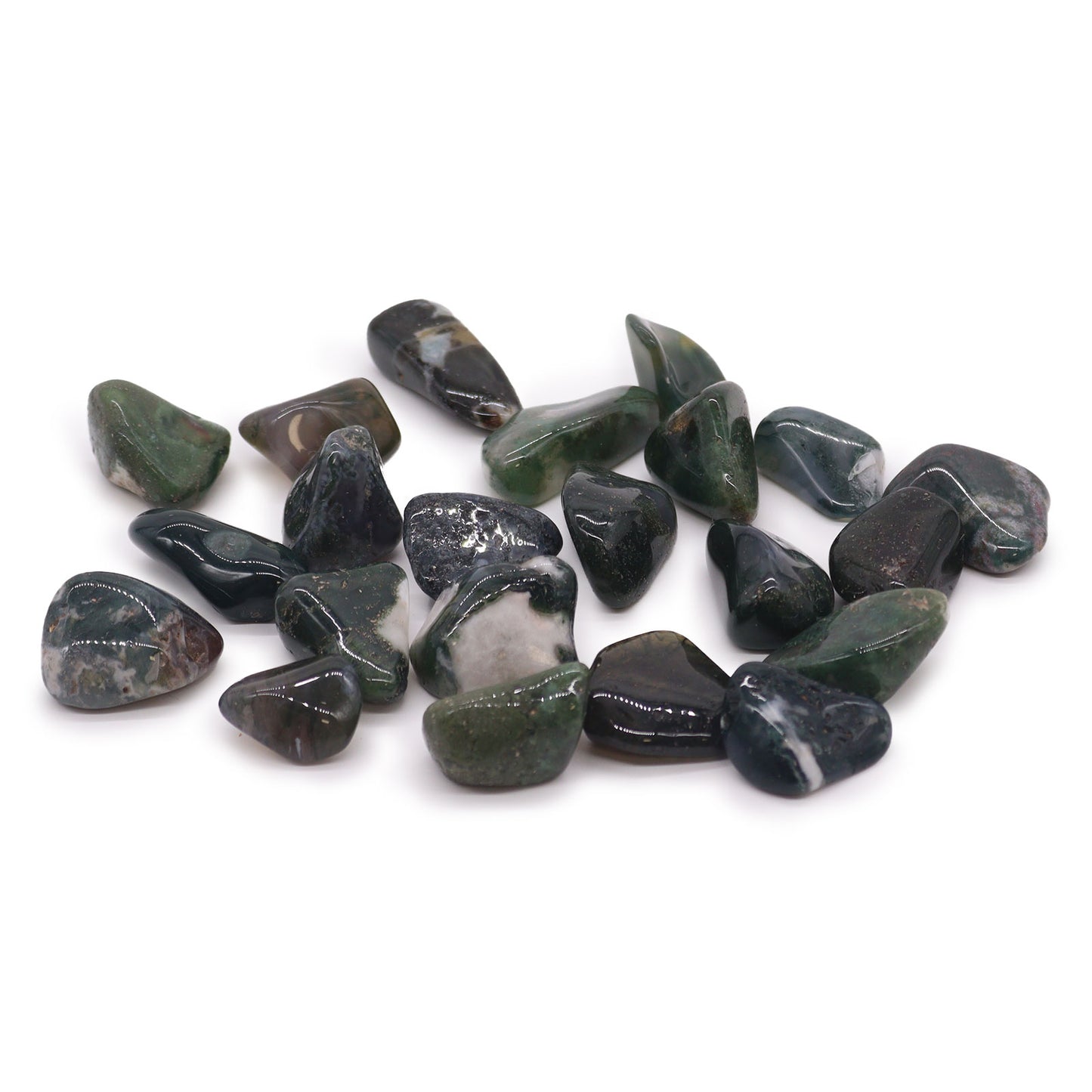 L Tumble Stones - Green Moss