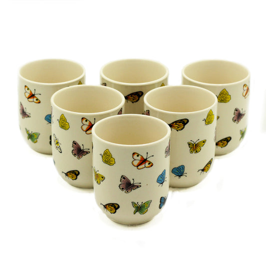 Tazas de té de hierbas - Mariposas