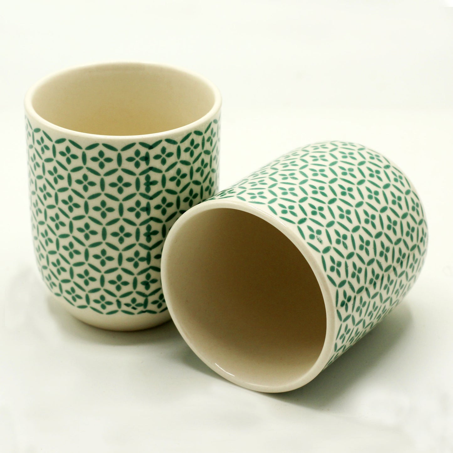 Tazas de té de hierbas - Mosaico verde