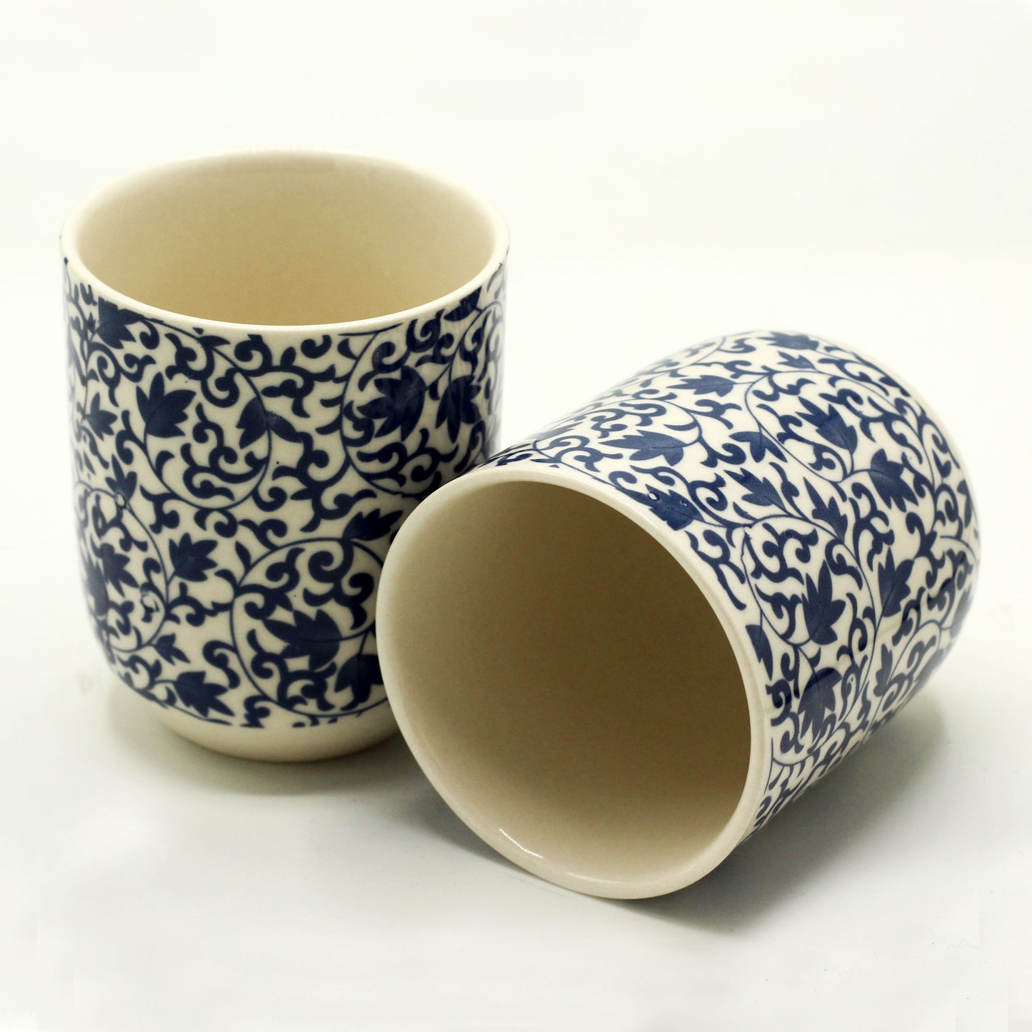 Tazas de té de hierbas - Patrón azul