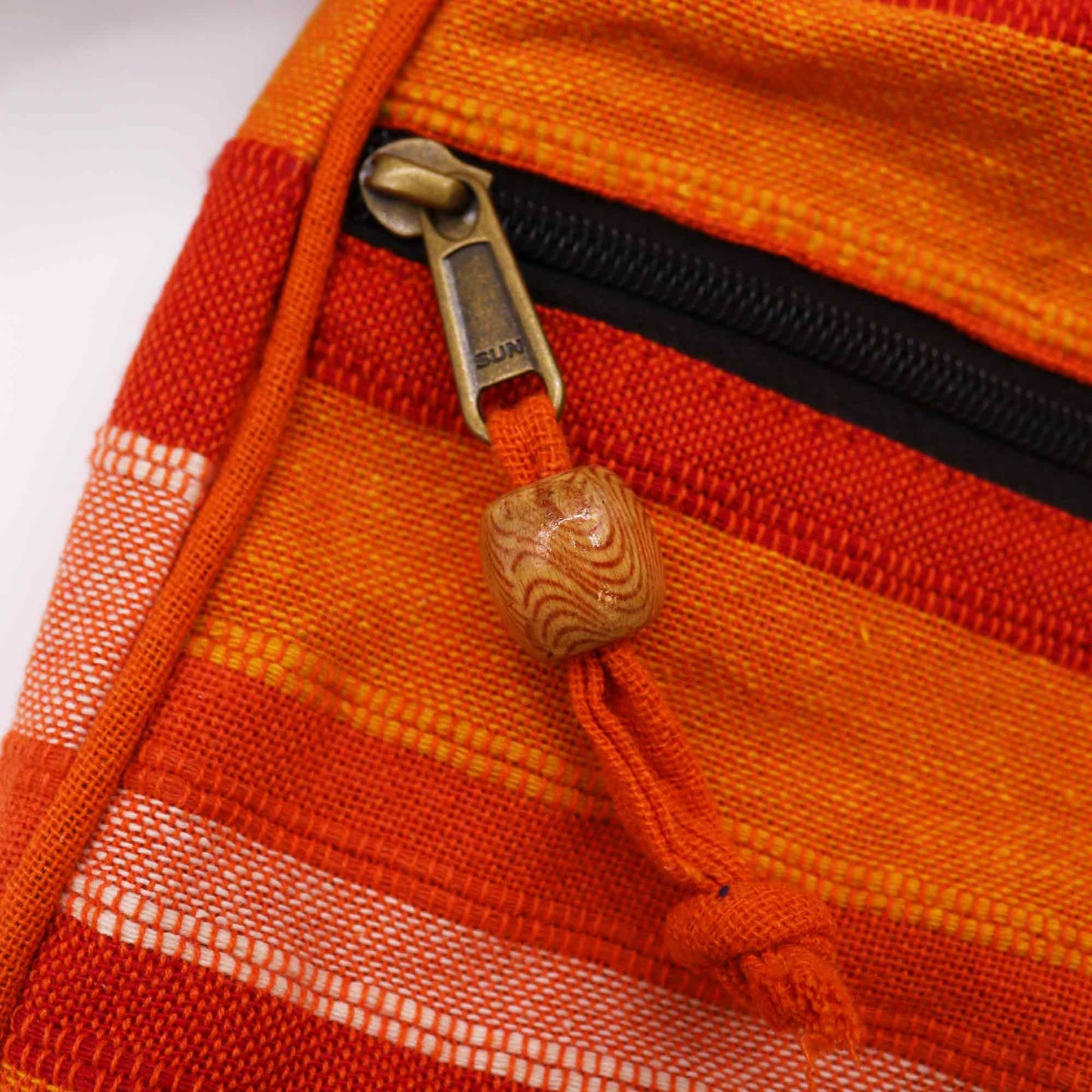 Bolso bandolera Lrg Nepal (correa ajustable) - Naranja amanecer