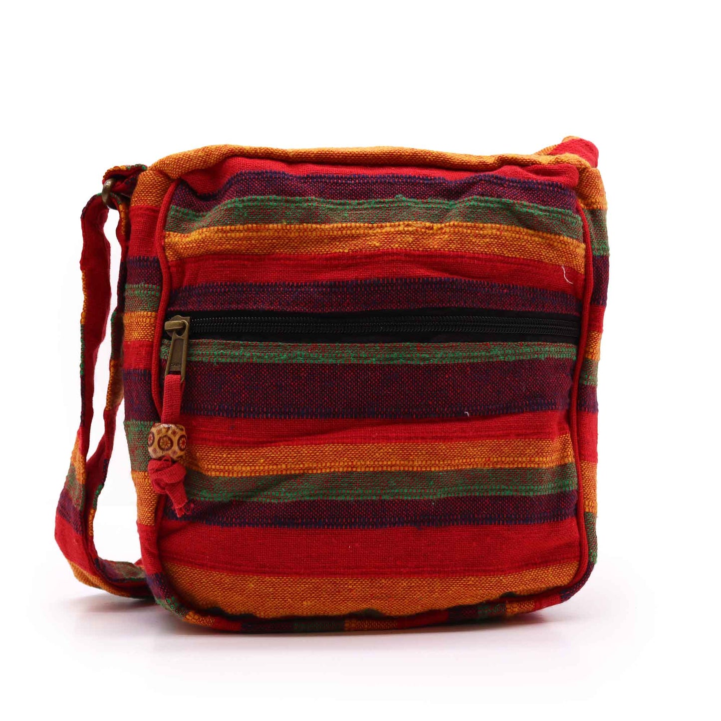 Bolso bandolera Lrg Nepal (correa ajustable) - Rojos atardecer