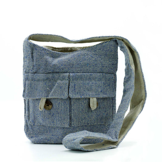 Bolsos con dos bolsillos en tonos naturales - Comp Denim - Mediano