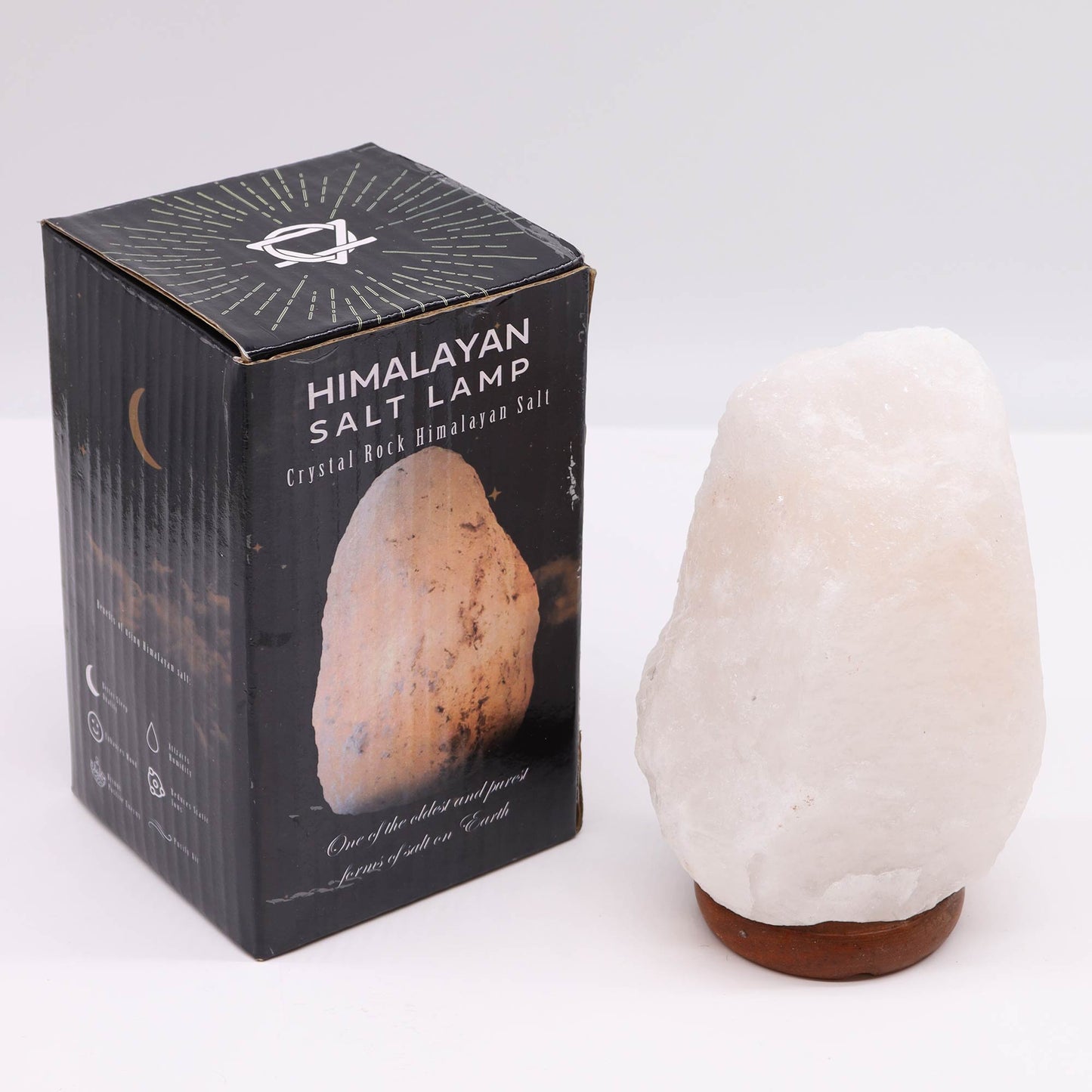 Lámpara de sal del Himalaya Crystal Rock - y base aproximadamente 2-3 kg