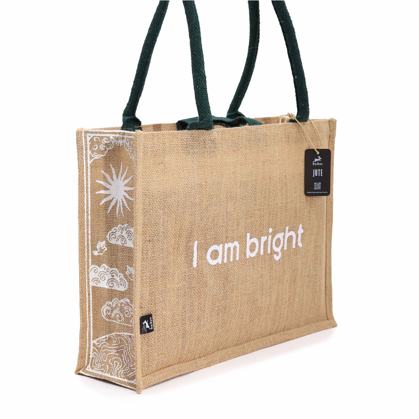 Hop Hare Jute Big Bag - I am Bright