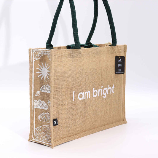 Bolso Grande de Yute Hop Hare - I am Bright