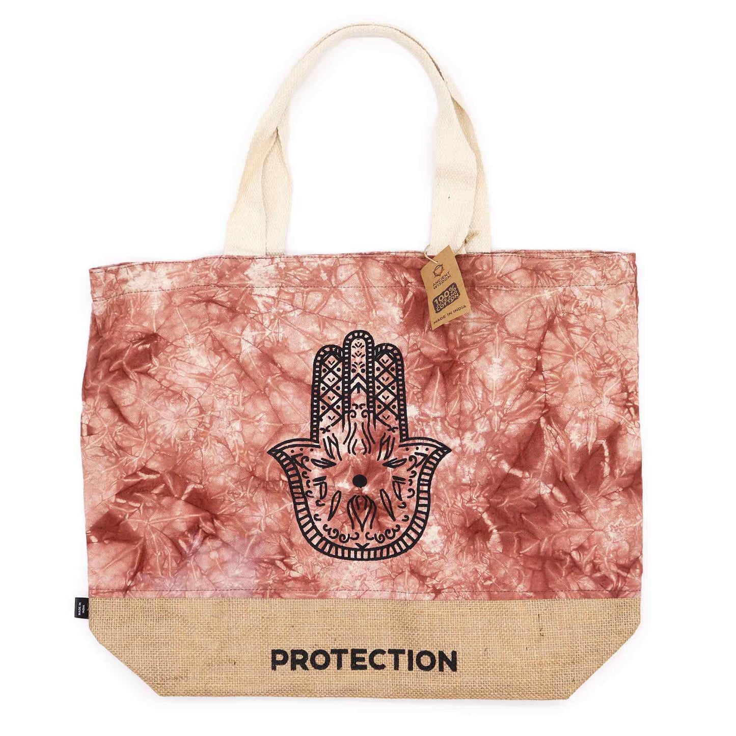 Bolsa Todo Natural - Terracota Stonewash - Hamsa - Protección