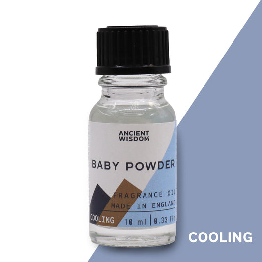 10 ml de aceite aromático en talco para bebés