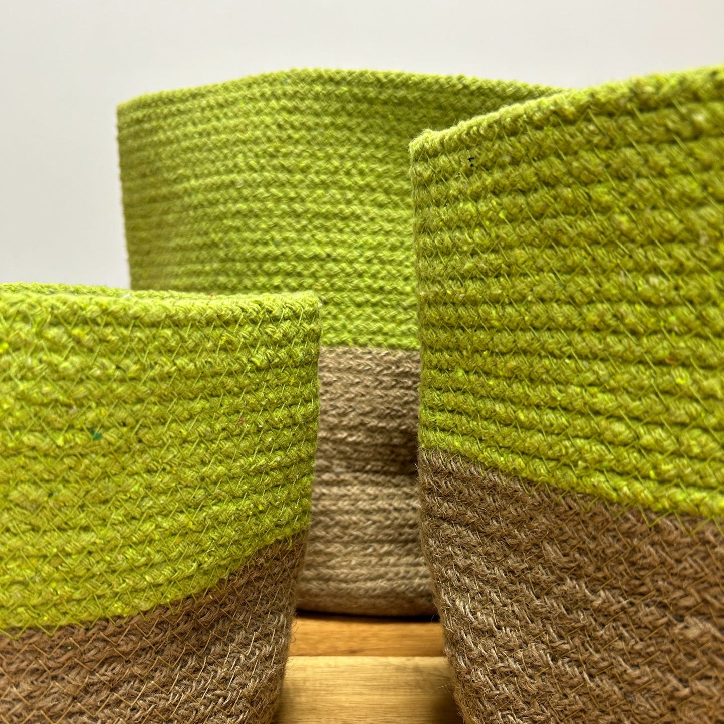 Set of 3 Cotton Rope Storage Baskets - Pistachio