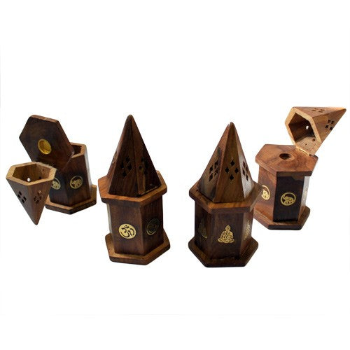 Pyramid Mini Incense House - Shesham